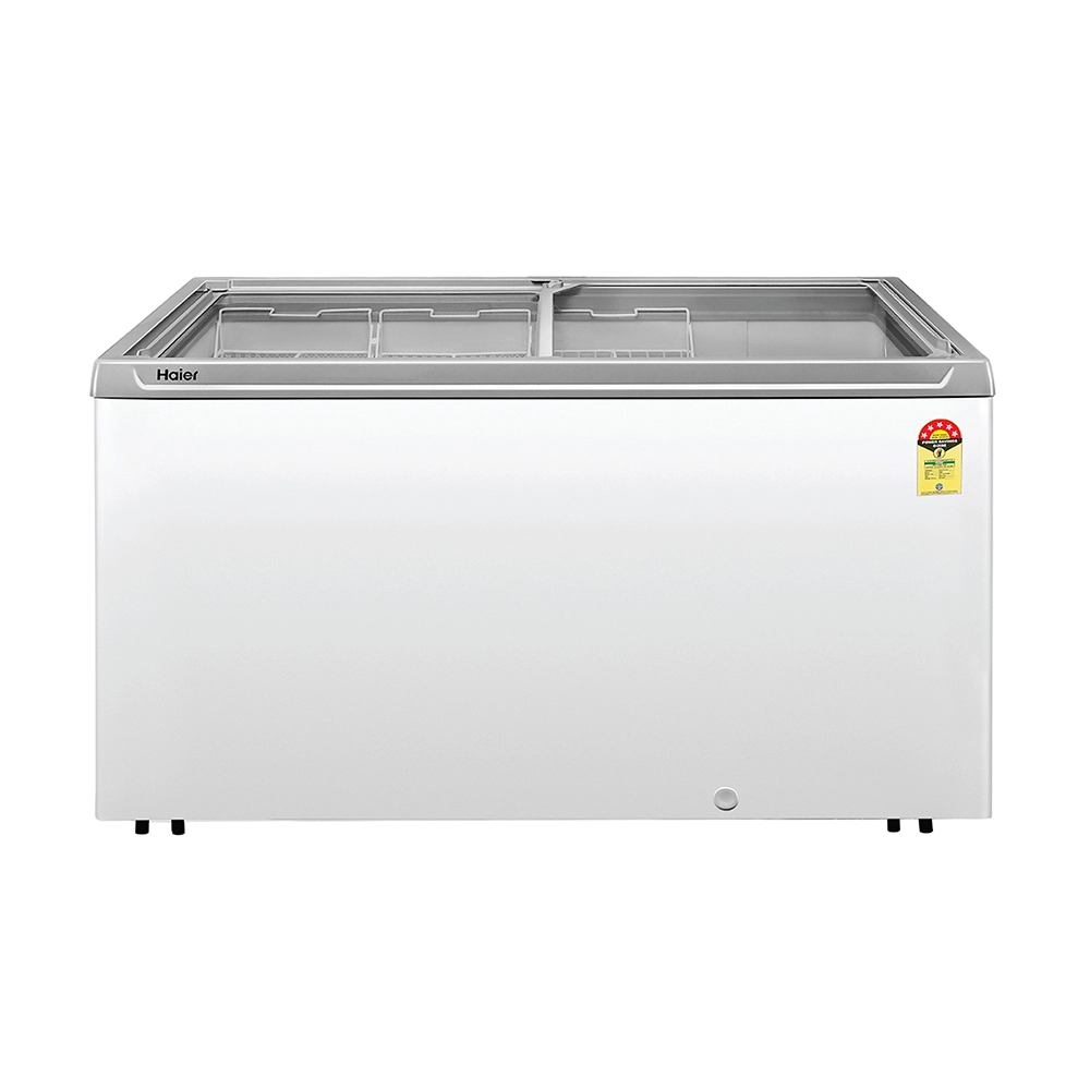 Haier 400 L Glass Top Freezer with LED & 4 Years Warranty, 5 STAR